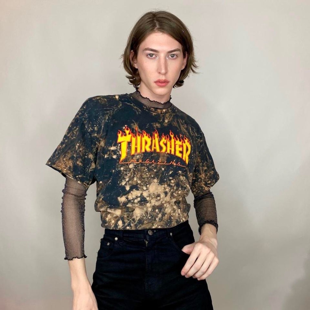 Thrasher bleached fire tee🔥